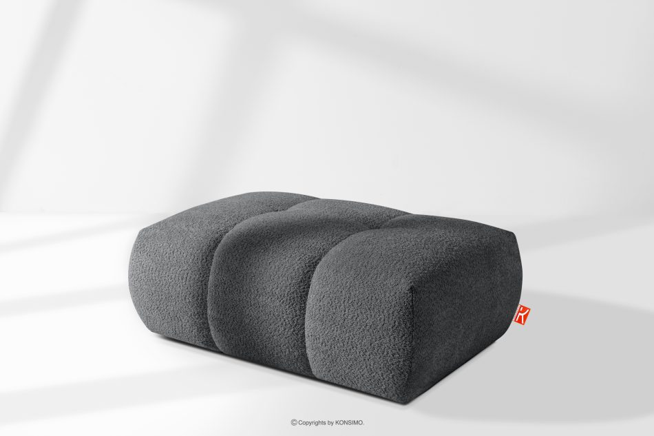 LIRA Puf boucle v štýle japandi tmavo sivá tmavo sivá - obrázok 7