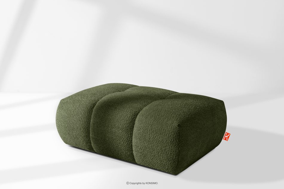 LIRA Puf boucle v štýle japandi olivová olivová - obrázok 7