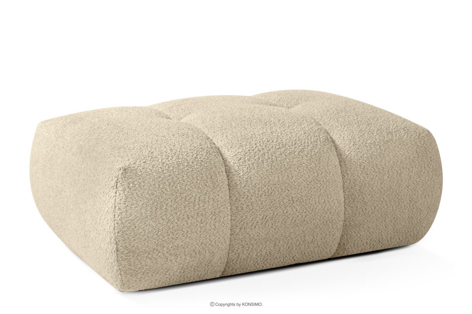 LIRA Puf z tkaniny boucle svetlo béžová svetlo béžová - obrázok 3