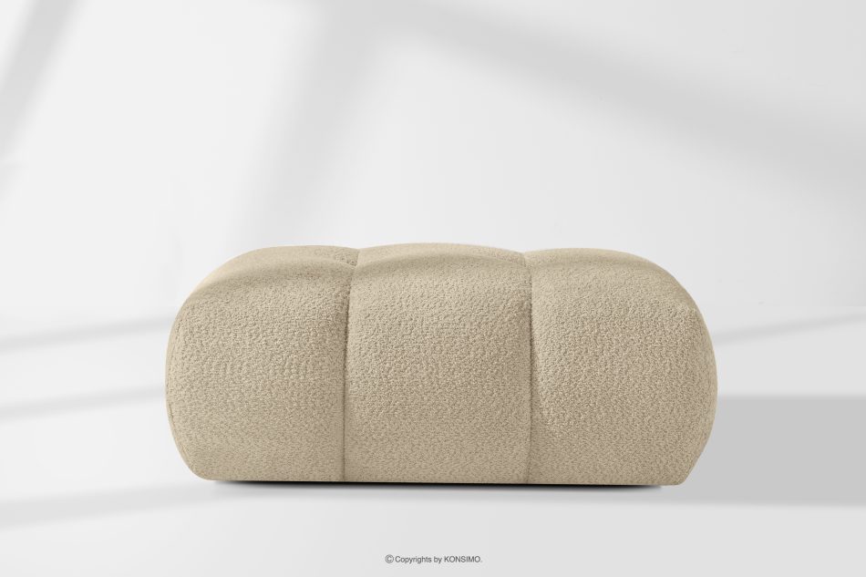 LIRA Puf z tkaniny boucle svetlo béžová svetlo béžová - obrázok 1