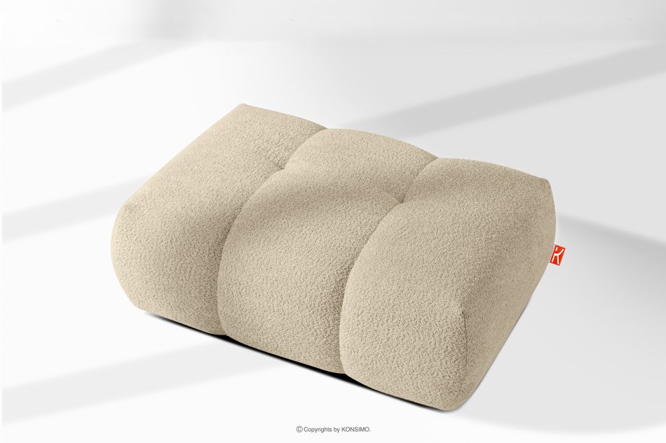 LIRA Puf z tkaniny boucle svetlo béžová svetlo béžová - obrázok 8