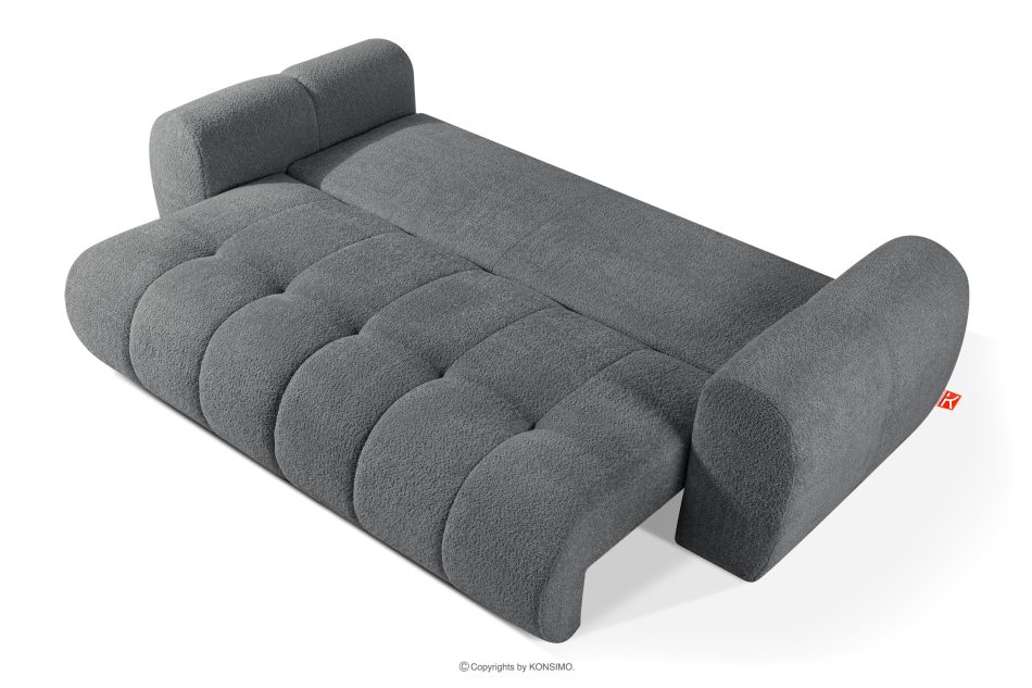 LIRA Sofa boucle v štýle japandi tmavo sivá tmavo sivá - obrázok 5