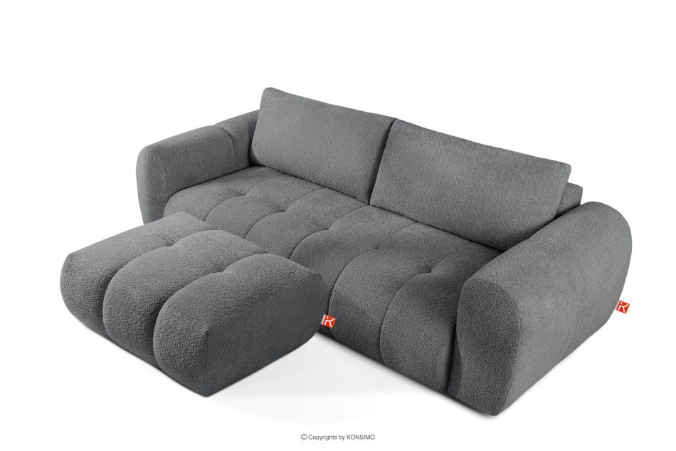 LIRA Sofa boucle v štýle japandi tmavo sivá tmavo sivá - obrázok 7