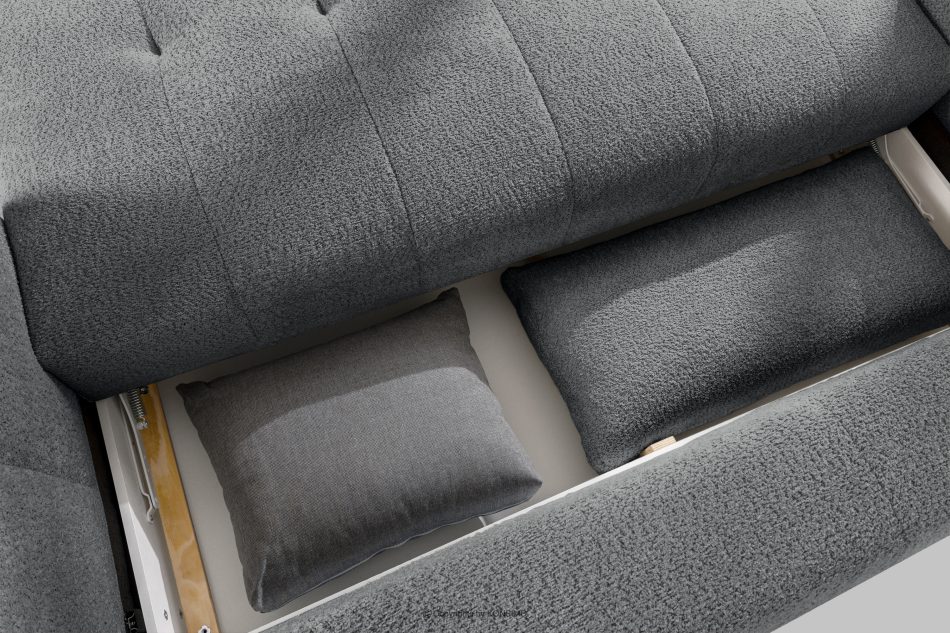 LIRA Sofa boucle v štýle japandi tmavo sivá tmavo sivá - obrázok 16