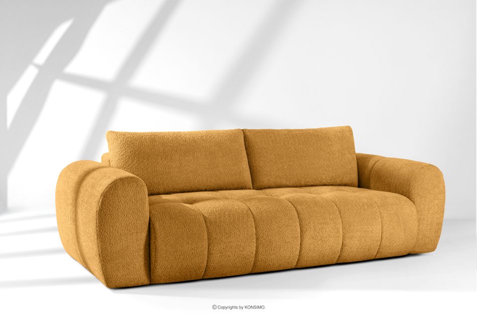 LIRA Sofa boucle v štýle japandi medová medová - obrázok 1