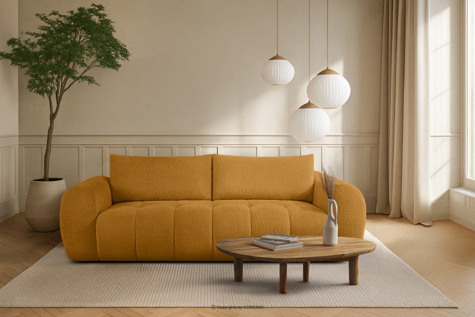 LIRA Sofa boucle v štýle japandi medová medová - obrázok 21