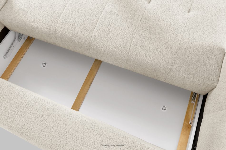 LIRA Trojmiestna pohovka z tkaniny boucle biela biela - obrázok 15