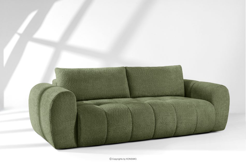 LIRA Sofa boucle v štýle japandi olivová olivová - obrázok 1