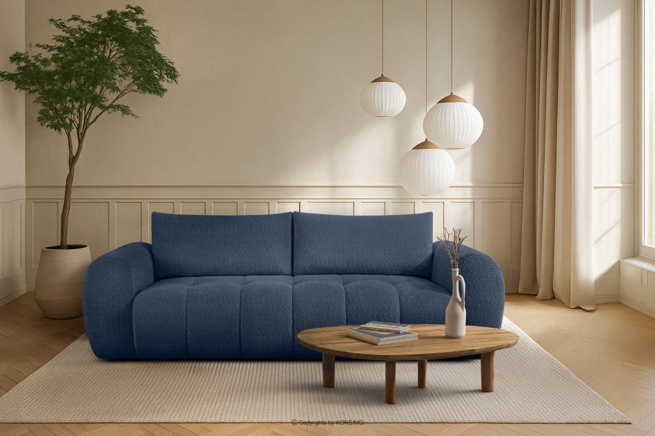 LIRA Sofa boucle v štýle japandi tmavo modrá tmavo modrá - obrázok 21