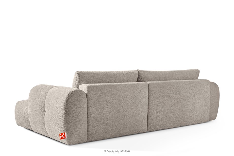 LIRA Rohová pohovka z látky boucle sivá vpravo sivá - obrázok 4