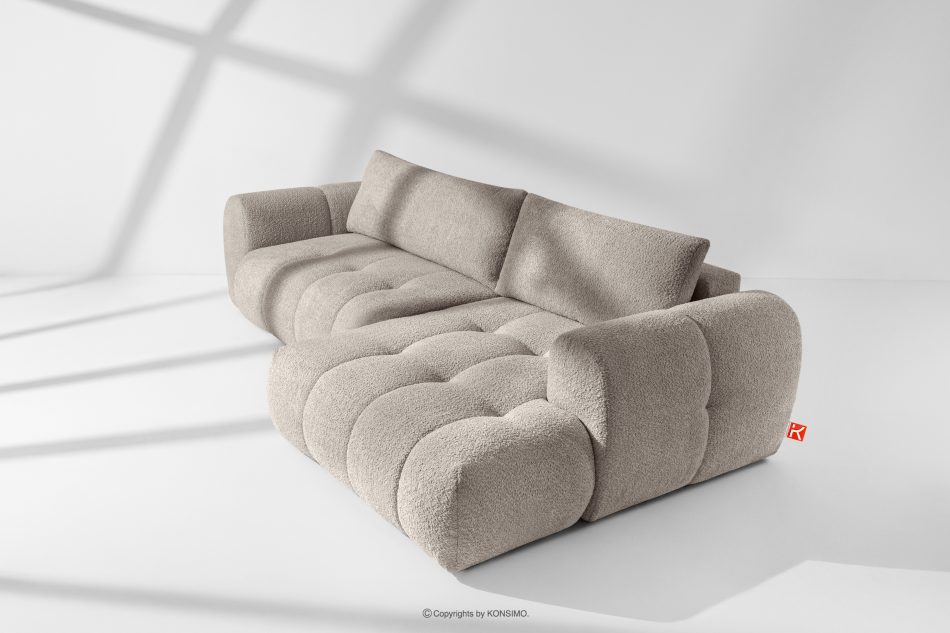 LIRA Rohová pohovka z látky boucle sivá vpravo sivá - obrázok 18