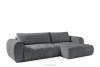 LIRA Rohová sedacia súprava v japandi štýle boucle tmavosivá vpravo tmavošedá - obrázok 3