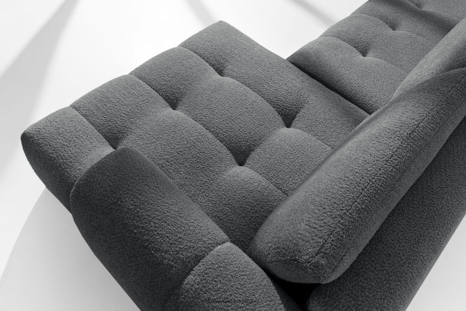 LIRA Rohová sedacia súprava v japandi štýle boucle tmavosivá vpravo tmavošedá - obrázok 10