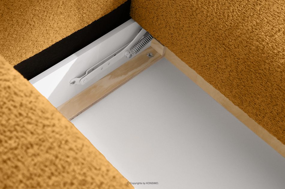 LIRA Rohová pohovka v japandi štýle v látke boucle medová vpravo medová - obrázok 17