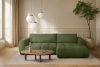 LIRA Rohová pohovka v japandi štýle boucle látka olivová vpravo olivová - obrázok 22