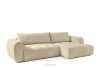 LIRA Rohová pohovka z boucle tkaniny svetlo béžovej farby vpravo svetlo béžová - obrázok 3