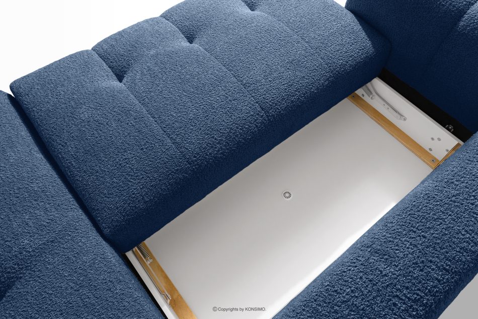 LIRA Rohová pohovka v japandi štýle boucle navy blue vpravo tmavomodrá - obrázok 15