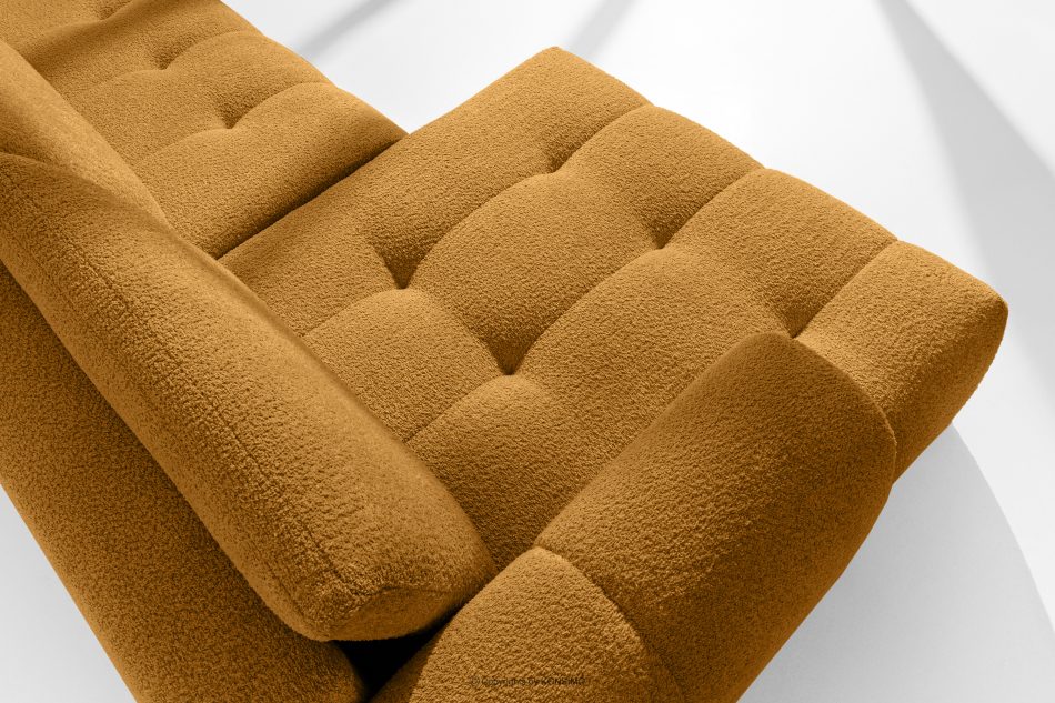 LIRA Rohová pohovka v japandi štýle s látkou boucle medová vľavo medová - obrázok 10