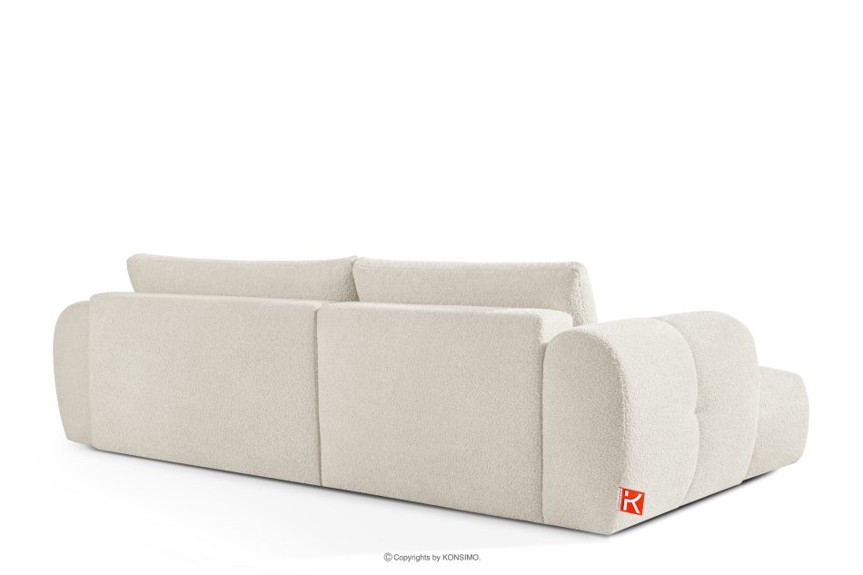 LIRA Rohová pohovka z látky boucle biela vľavo biela - obrázok 4