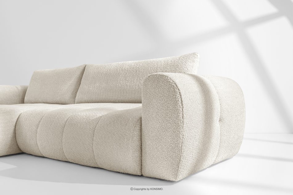 LIRA Rohová pohovka z látky boucle biela vľavo biela - obrázok 13