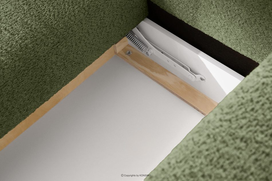 LIRA Rohová pohovka boucle v japandi štýle olivová vľavo olivová - obrázok 17