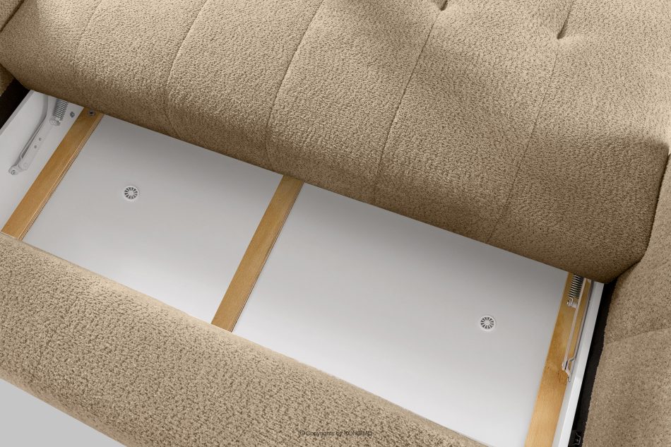 LIRA Pohovka a puf z béžovej látky boucle béžová - obrázok 16