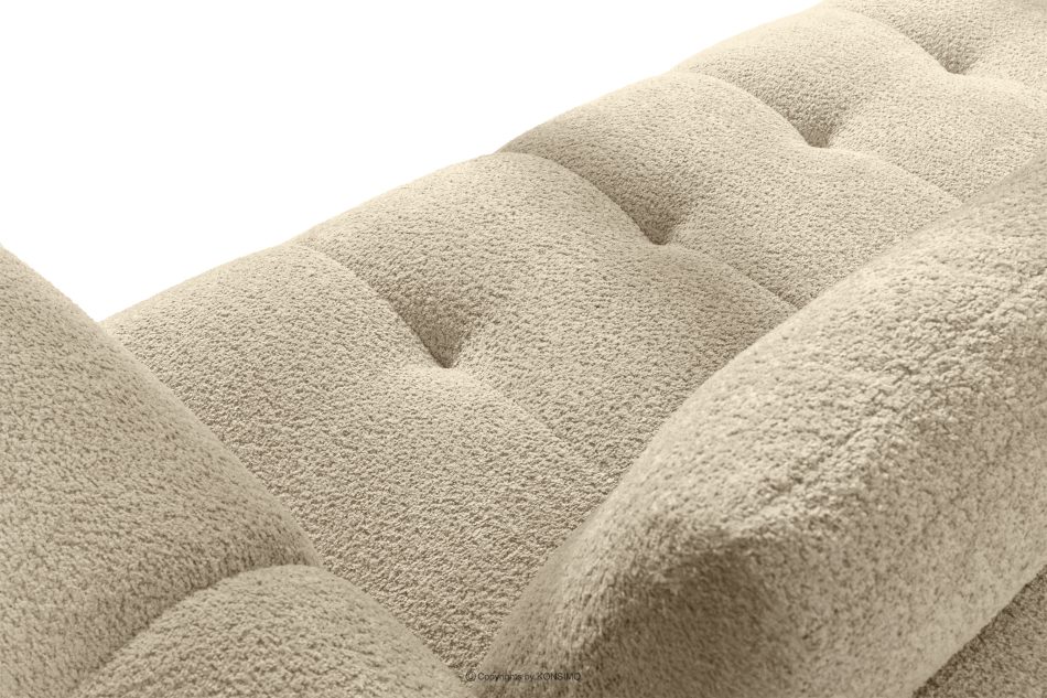 LIRA Pohovka a puf z bucle tkaniny svetlo béžovej farby svetlo béžová - obrázok 11