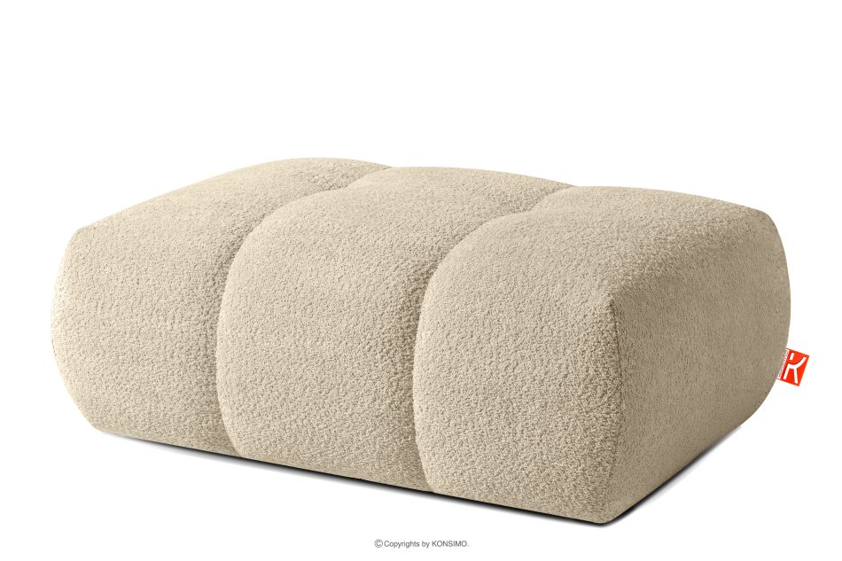 LIRA Pohovka a puf z bucle tkaniny svetlo béžovej farby svetlo béžová - obrázok 20