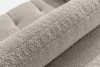 LIRA Pravá rohová pohovka a puf z látky boucle sivej farby sivá - obrázok 14