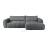 LIRA Pravá rohová pohovka a puf tmavosivý tmavošedá - obrázok 5