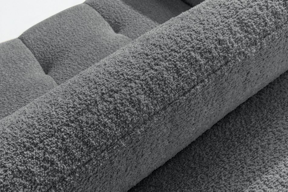 LIRA Pravá rohová pohovka a puf tmavosivý tmavošedá - obrázok 13