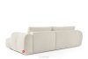 LIRA Pravá rohová pohovka a puf z látky boucle bielej farby biela - obrázok 8
