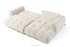 LIRA Pravá rohová pohovka a puf z látky boucle bielej farby biela - obrázok 9
