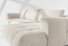 LIRA Pravá rohová pohovka a puf z látky boucle bielej farby biela - obrázok 13