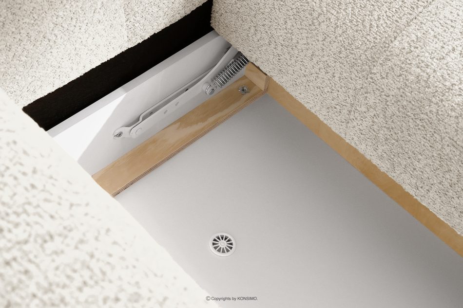 LIRA Pravá rohová pohovka a puf z látky boucle bielej farby biela - obrázok 18