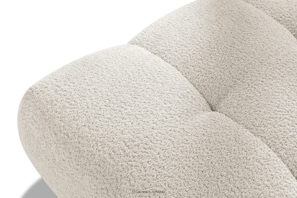 LIRA Pravá rohová pohovka a puf z látky boucle bielej farby biela - obrázok 22