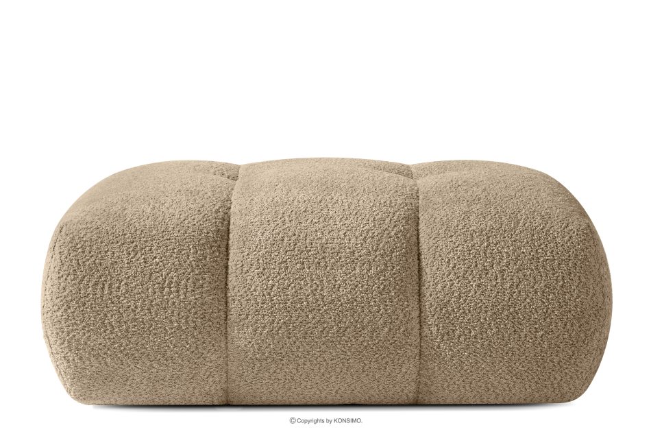 LIRA Pravá rohová pohovka a puf z látky boucle béžovej farby béžová - obrázok 19