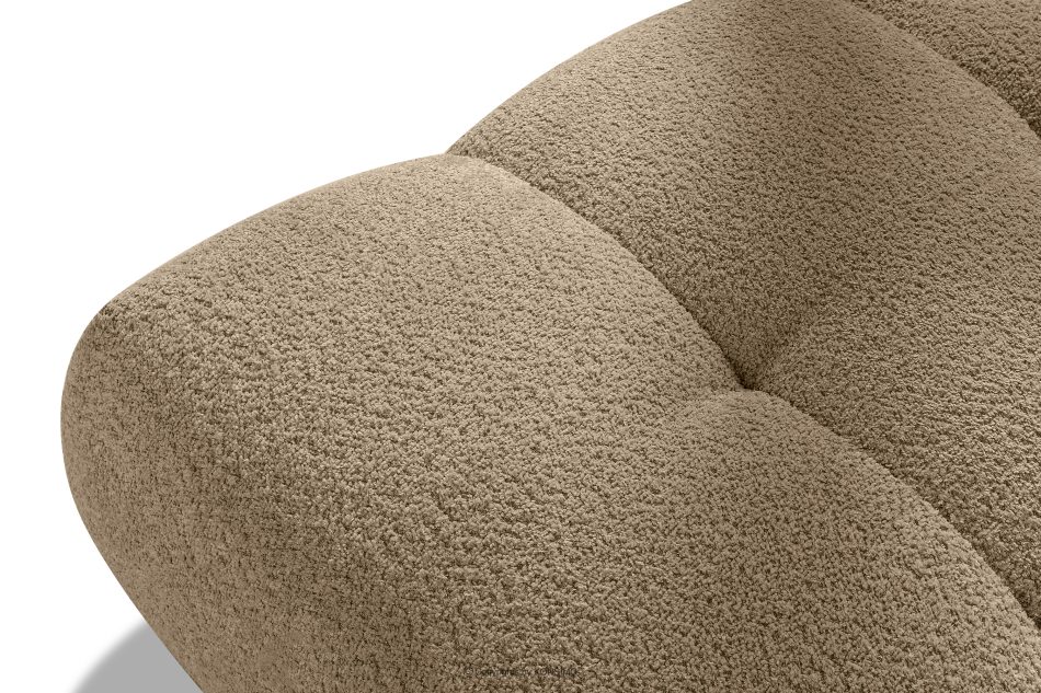 LIRA Pravá rohová pohovka a puf z látky boucle béžovej farby béžová - obrázok 22