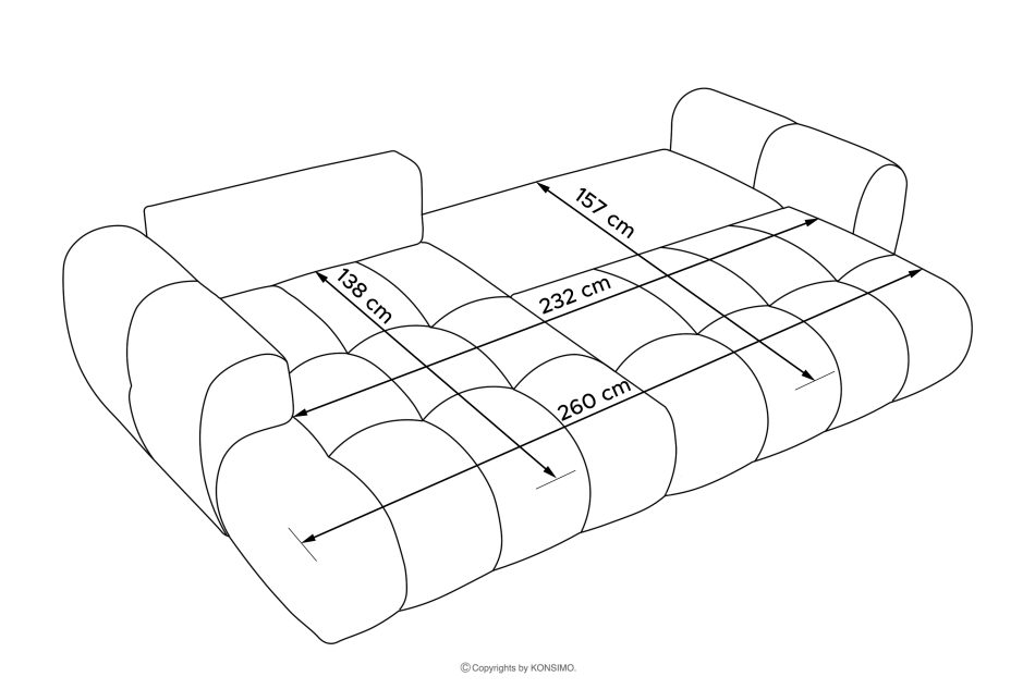 LIRA Pravá rohová pohovka a puf z bucle tkaniny svetlo béžovej farby svetlo béžová - obrázok 27
