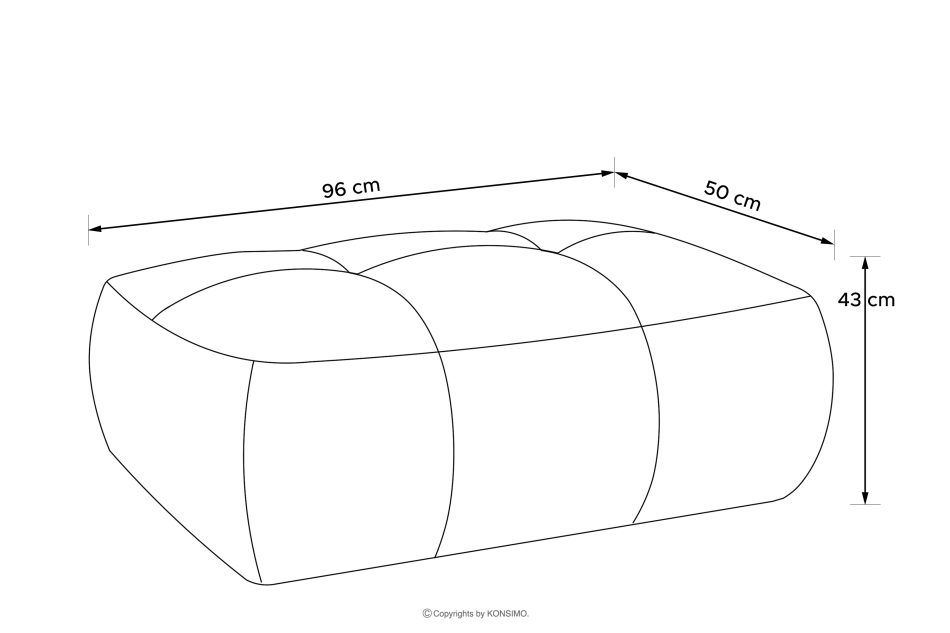 LIRA Pravá rohová pohovka a puf z bucle tkaniny svetlo béžovej farby svetlo béžová - obrázok 28