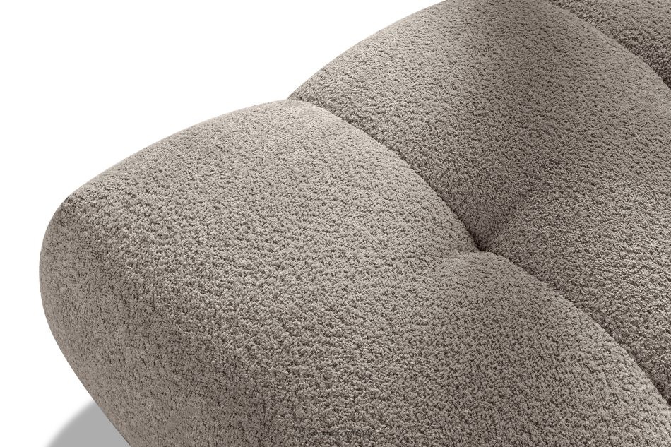 LIRA Pravá rohová pohovka a puf z látky boucle sivej farby šedá - obrázok 22