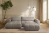 LIRA Pravá rohová pohovka a puf z látky boucle sivej farby šedá - obrázok 26