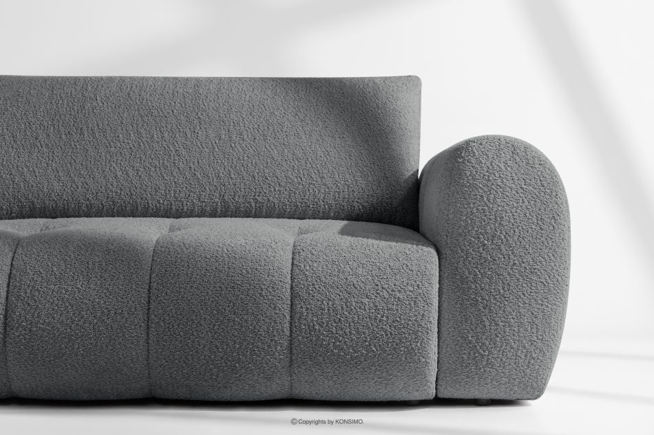 LIRA Pravá rohová pohovka a puf tmavosivý tmavošedá - obrázok 9