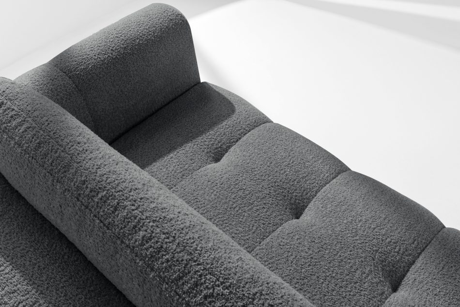 LIRA Pravá rohová pohovka a puf tmavosivý tmavošedá - obrázok 10