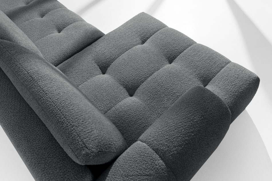 LIRA Pravá rohová pohovka a puf tmavosivý tmavošedá - obrázok 11