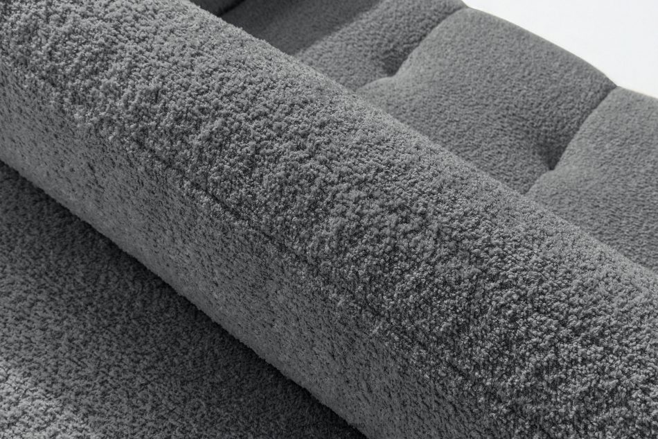 LIRA Pravá rohová pohovka a puf tmavosivý tmavošedá - obrázok 13