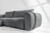 LIRA Pravá rohová pohovka a puf tmavosivý tmavošedá - obrázok 15