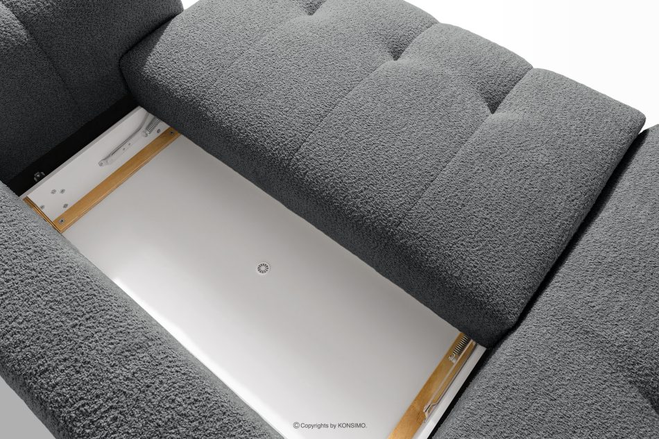 LIRA Pravá rohová pohovka a puf tmavosivý tmavošedá - obrázok 16