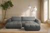 LIRA Pravá rohová pohovka a puf tmavosivý tmavošedá - obrázok 26