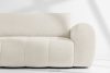LIRA Pravá rohová pohovka a puf z látky boucle biela biela - obrázok 10